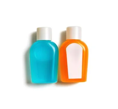 Two cosmetics bottles Stock Photos