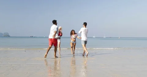 Couples On Beach Stock Video Footage | Royalty Free Couples On Beach