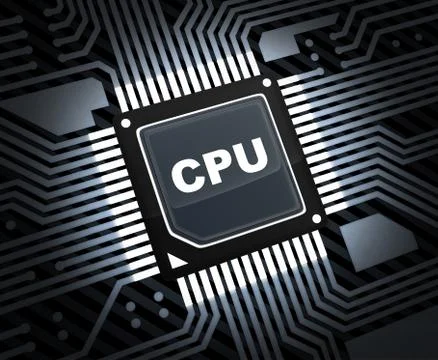 Two CPU Stock Illustration
