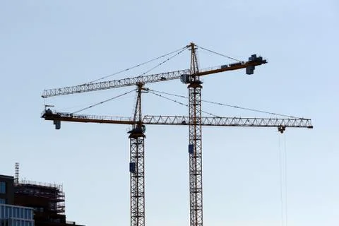 Two cranes Stock Photos