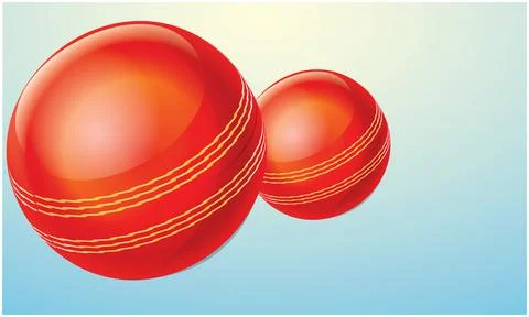 Two cricket balls on abstract background Illustrazione stock
