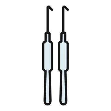 Two crochet hooks for knitting and craft projects イラスト素材
