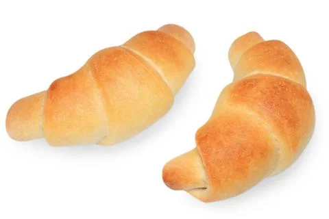 Two croissant close up Stock Photos
