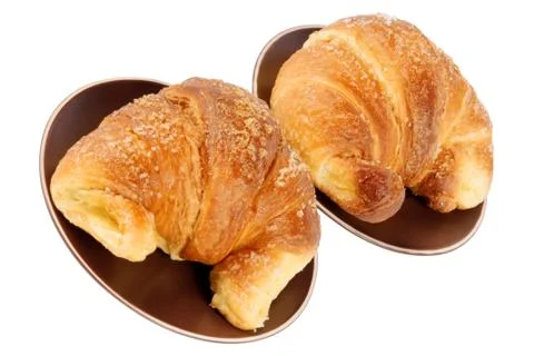 Two croissants Stock Photos