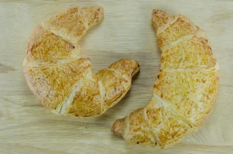 Two croissants Stock Photos