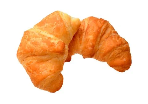 Two croissants Stock Photos