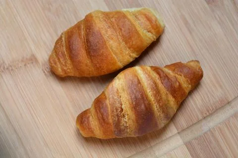 Two croissants Stock Photos