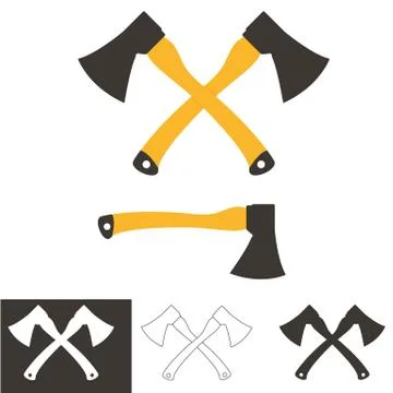 Two crossed axes. Stockillustratie