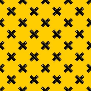 Two crossed rulers pattern Illustrazione stock