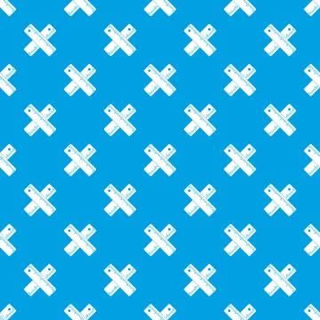 Two crossed rulers pattern seamless blue Illustrazione stock