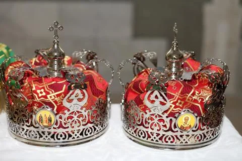 Two crowns for wedding Stock Photos