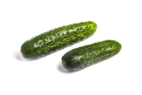 Two Cucumbers isolated on white background Stock Photos