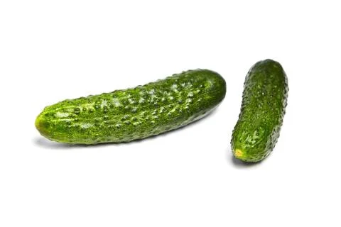 Two Cucumbers isolated on white background Stock Photos