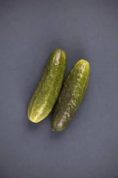 Two cucumbers Stock Photos