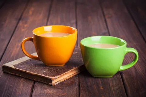 Two cup of coffee Stock Photos
