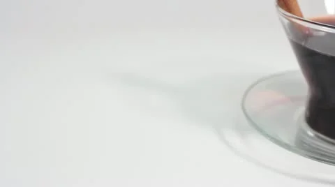Two cup with glintwine and cake Stock-Footage 18185159