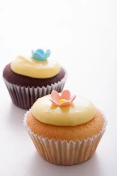 Two cupcake Stock Photos