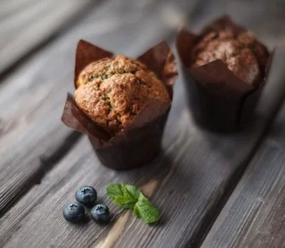 Two cupcakes Stock Photos