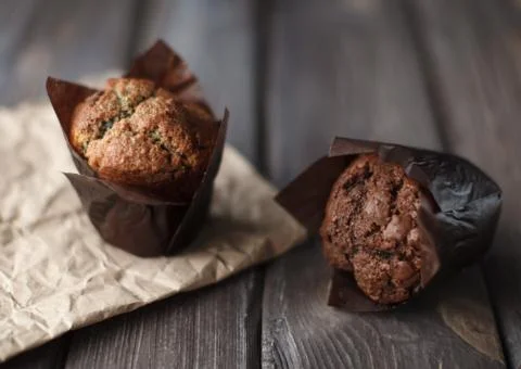 Two cupcakes Stock Photos