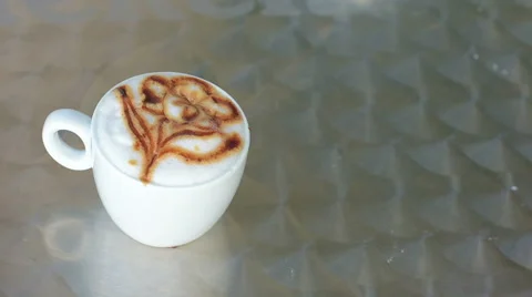 Two cups of Cappuccino Stock-Footage 68378428