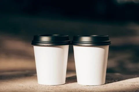 Two cups of coffee to go Foto stock