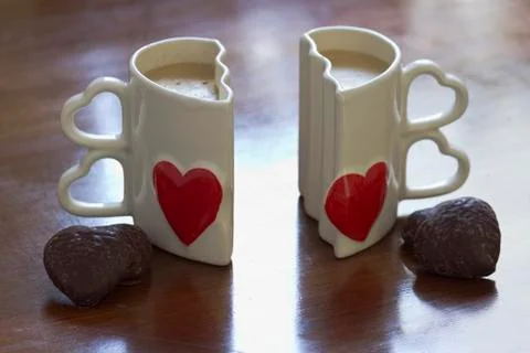 Two cups of coffee Stock Photos