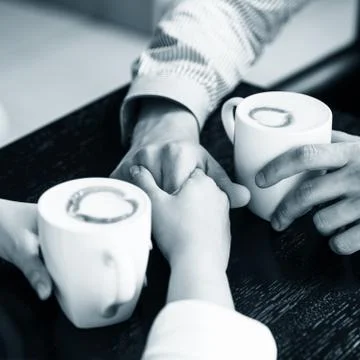 Two cups of coffee Stock Photos