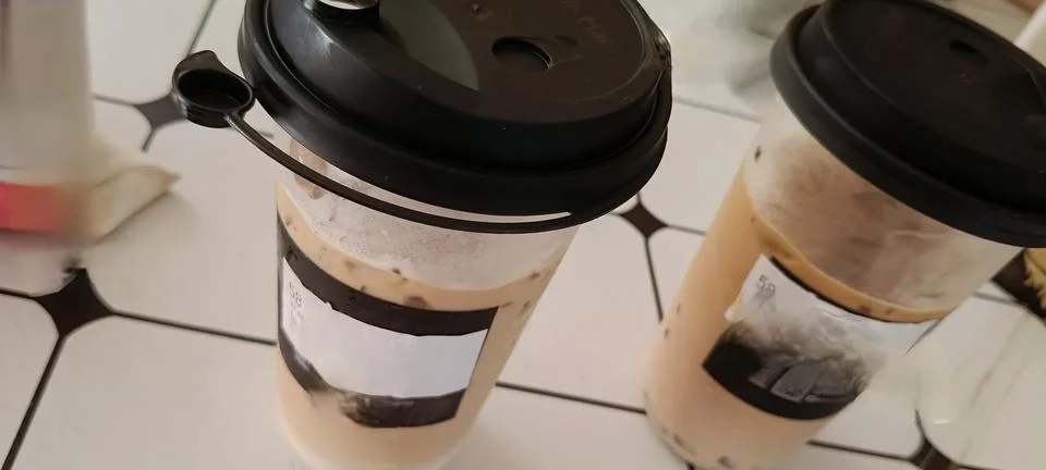 Two cups of coffee Stock Photos