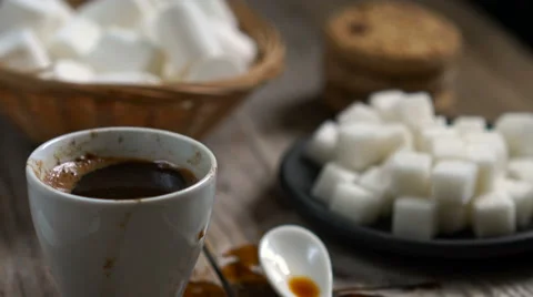 Two cups of hot coffee Stock Footage 65402755