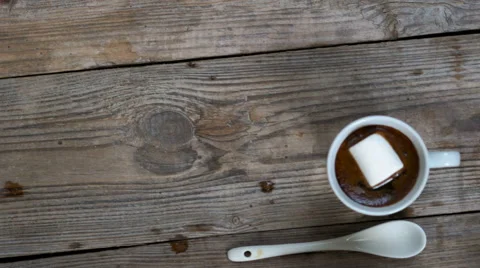Two cups of hot coffee Stock Footage 65402830