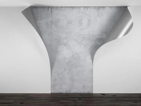 Two curled wallpapers Stock-Illustration