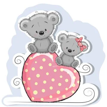 Two Cute Bears Stock Illustration