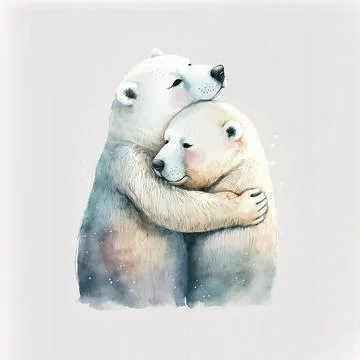 Two Cute Bears Stock Illustration