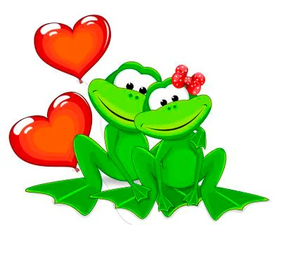 Two cute frogs Stock Illustration