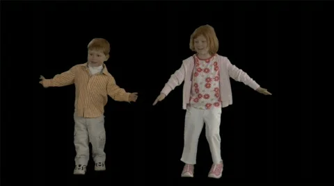 Two cute kids playing. 库存影片 78887