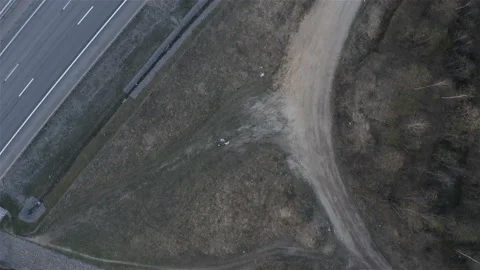 Two cyclists stand at the crossroads. The camcorder is dropping on top Stock Footage 114081429