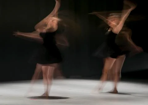 Two Dancers in Motion Stock Photos
