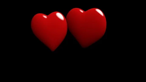 Two Dancing Hearts Stock Footage 71129984