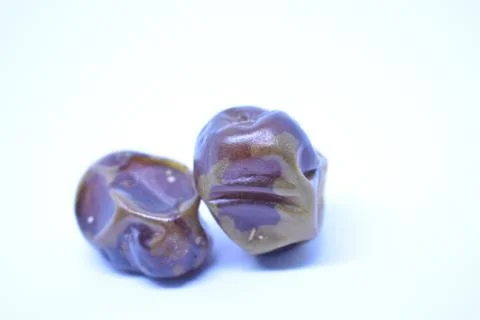 Two dates with white background.Dates isolated on white background Stock Photos