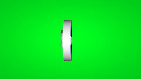 Two day to go 3d button on green screen Stock Footage 329447355