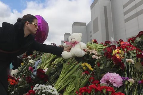 Two days after terrorist attack in Krasnogorsk, Russian Federation - 25 Mar 2024 Stock Photos