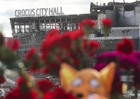 Two days after terrorist attack in Krasnogorsk, Russian Federation - 25 Mar 2024 Stock Photos