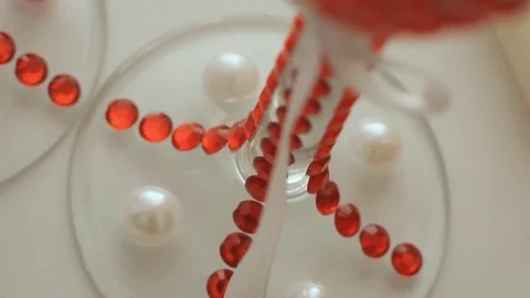 Two decorated glasses Stock Footage 73256191