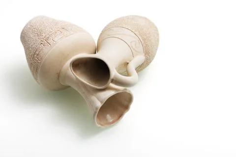 Two decorative jar with shadow Stock Photos