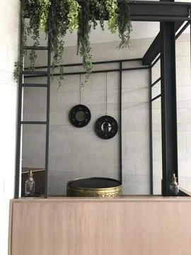 Two decorative mirrors on the wall Foto stock