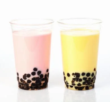 Two delicious bubble tea Stock Photos