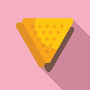 Two delicious triangular tortilla chips overlapping on a pink background Illustrazione stock