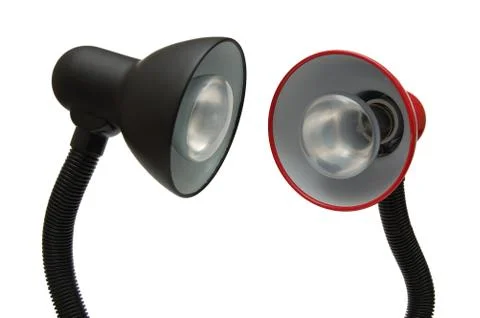 Two desk lamps Stock Photos