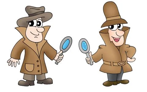 Two detectives Stock Illustration