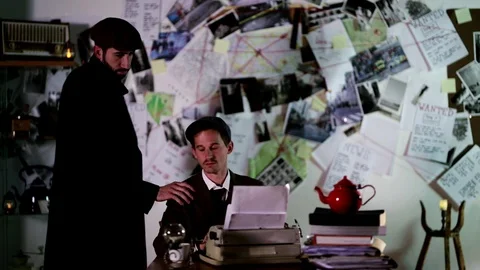 Two detectives at work Stock Footage 120363673